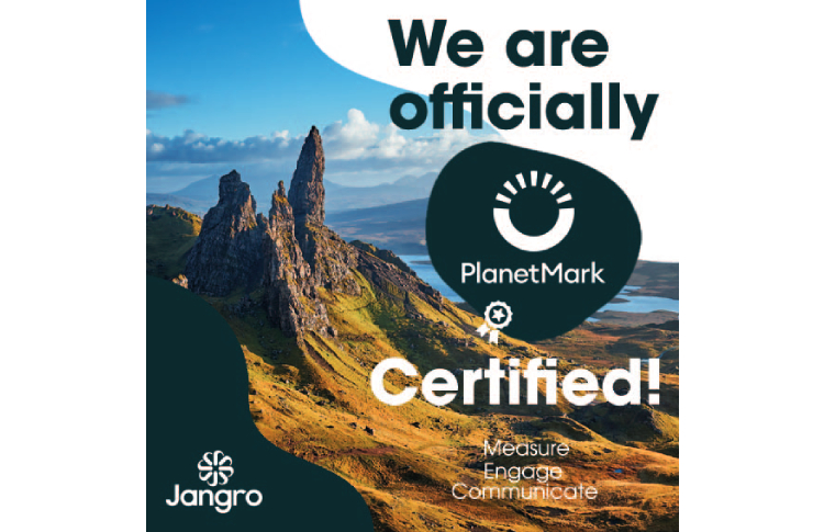 Jangro achieves Planet Mark certification