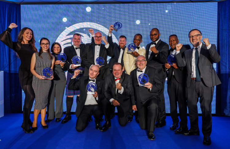 Winners celebrate their success at the BICSc Awards 2025