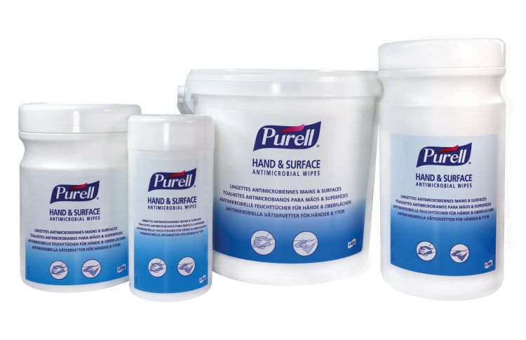 Purell Sanitizing Wipes, 270/Canister